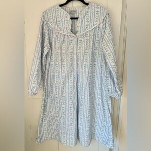 Lanz of Saltzburg Floral Striped Nightgown SZ Large